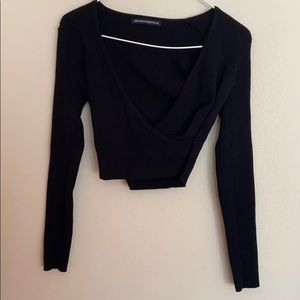 Brandy Melville Black Ballet Crop